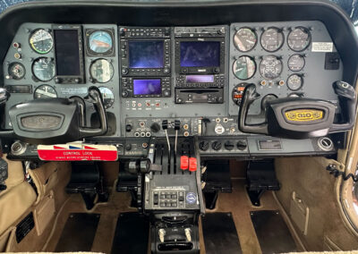 Cessna 310 panel before Garmin installation